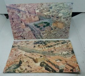 2 x Vintage Postcards Aerial Views of Barcelona Spain Cataluna Sq Roman Aqueduct