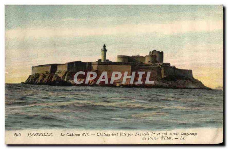 Old Postcard Marseille Chateau d'If Chateau strong bati by Francois and who l...