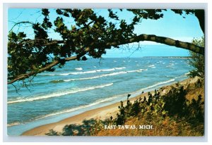 Vintage White-Capped Waves, East Tawas, Mich. Postcard F123