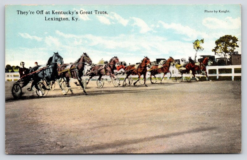 Lexington Kentucky~Great Trots Harness Horse Race Track~Close Up Jockeys~c1910 