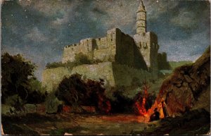 Israel Die Citadelle von Jerusalem Palestine Vintage Postcard C035