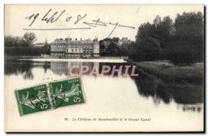 Old Postcard The castle of Rambouillet and the Grand Canal