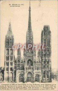 Old Postcard Rouen (s inf) cathedral