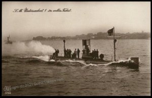 Germany WWI Submarine U-Boot U1  RPPC G65916