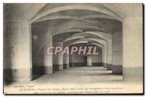 Old Postcard Avignon Popes' Palace Hall in the wing of receptions and conclaves