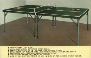 Ping Pong Table Advertising Postcard