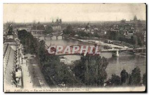 Postcard Old Paris overlooking the Seine taken Pavillon de Flore
