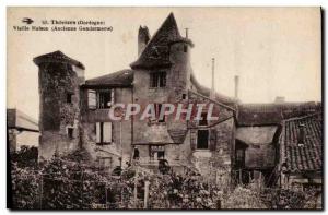 Old Postcard Police Detective Thiviers Dordogne Old house Old Gendarmerie