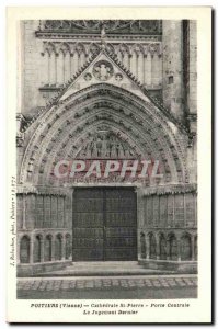 Old Postcard Poitiers Cathedrale St Pierre Porte Central The Last Judgment