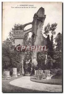 Longpont - Ruins of the Abbey - Old Postcard