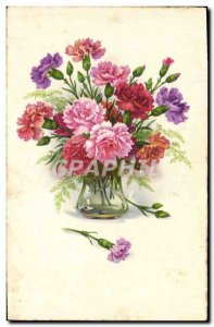 Old Postcard Fantasy Flowers