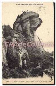 Postcard Old St Nectaire Le Rocher Du Sphinx between CHAMPEIX and St. Nectaire