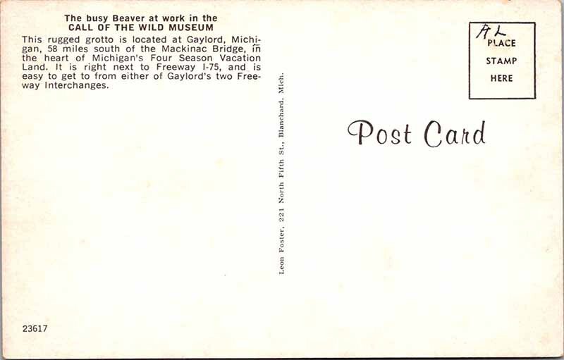 Postcard MUSEUM SCENE Gaylord Michigan MI AL9800