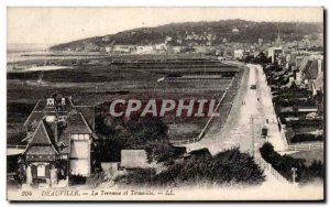 Old Postcard Deauville and Trouville terrace