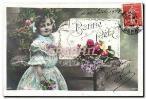 Old Postcard Bonne Fete Children