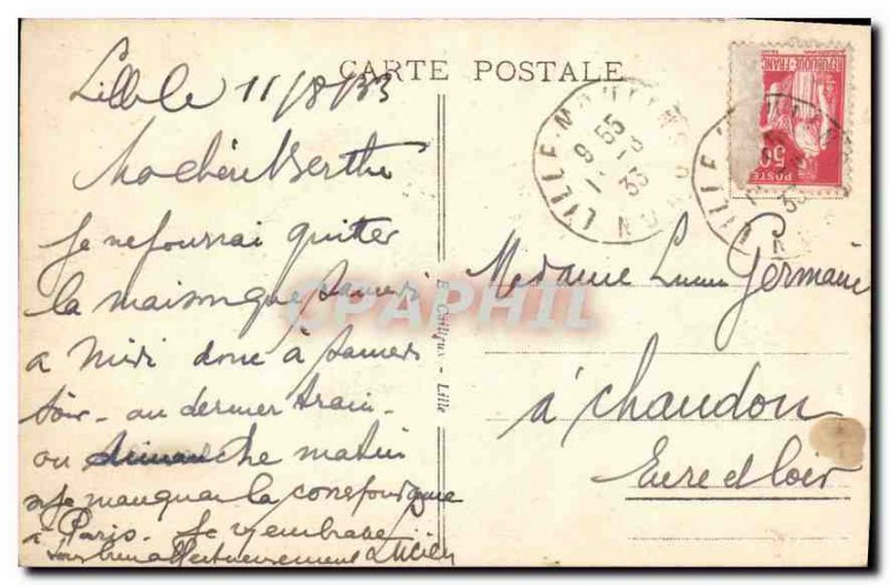 Postcard Old Lille Porte de Paris