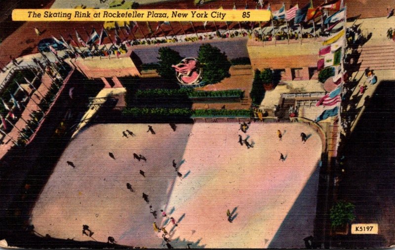 New York City The Skating Rink At Rockefeller Center 1952