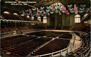 Vtg Postcard c 1908 Interior of Auditorium - Atlanta Georgia Unused