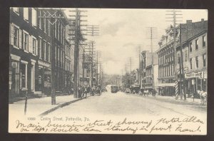 POTTSVILLE PENNSYLVANIA PA. DOWNTOWN CENTRE STREET SCENE VINTAGE POSTCARD