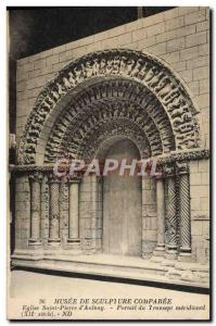 Postcard Ancient Sculpture Museum Comparee Church of St. Peter & # 39Aulnay s...