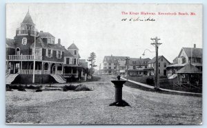 KENNEBUNK BEACH, ME Maine~ Street Scene KINGS HIGHWAY 1910s York County Postcard