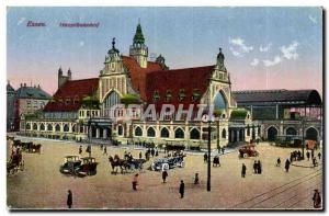 Old Postcard Essen Hauptbahnhof