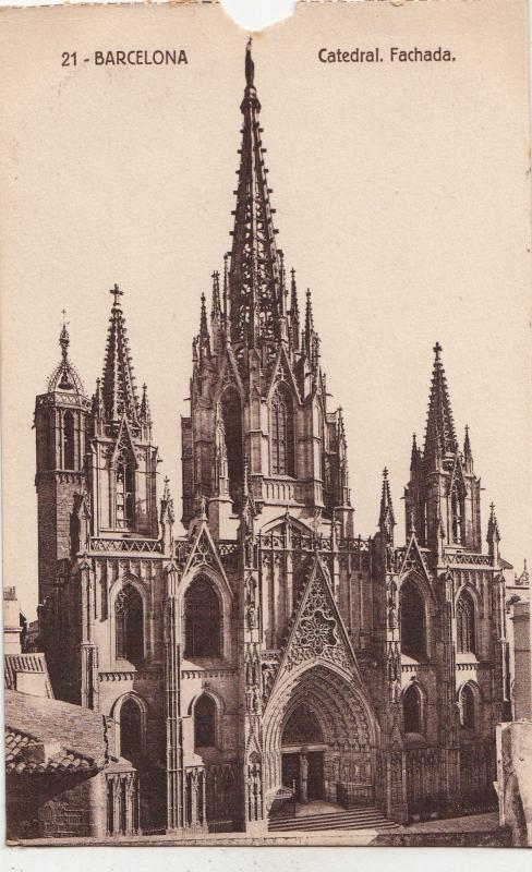 BF16600 catedral fachada barcelona  spain front/back image
