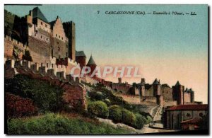 Postcard Old Carcassonne Ensemble L West