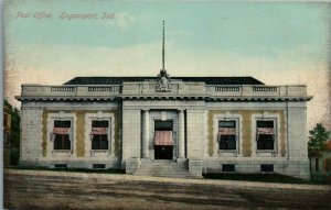 1910s US Post Office Logansport IN Indiana Postcard