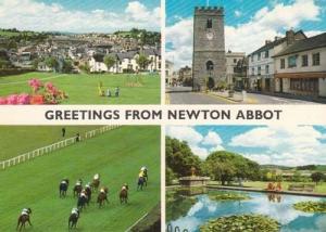 Newton Abbot Race Course Horse Racing Photo Postcard