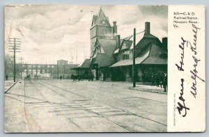 C & O Railroad Station  Newport News  Virginia  Postcard  1905
