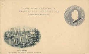argentina, BUENOS AIRES, Boca del Riachuelo (1890s) Postal Stationery (1)