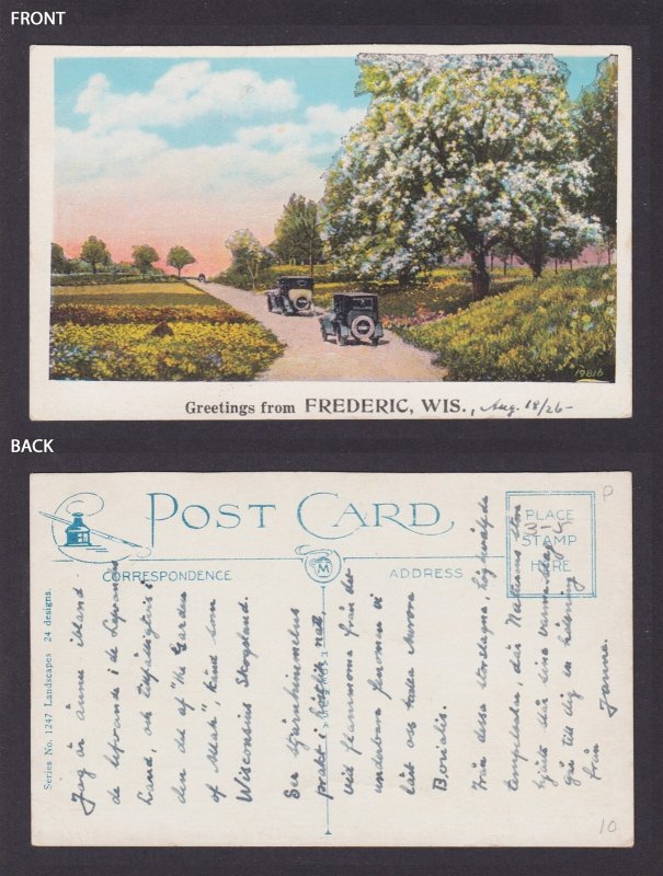 Postcard, United States, Frederic WI, Greetings from Frederic