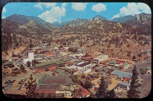 Vintage Postcard 1976 Aerial View of Estes Park, Colorado CO