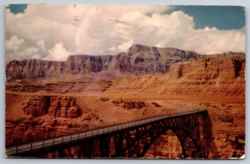 Navajo Bridge Colorado River Lees Ferry Union 76 Oil Co AZ Postcard L13