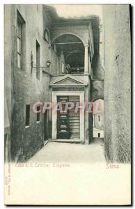 Postcard Old Casa di Siena S Caterina L ingresso