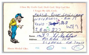 Postcard QSL CB Ham Radio Amateur Card From Slidell LA Louisiana IBM-277 