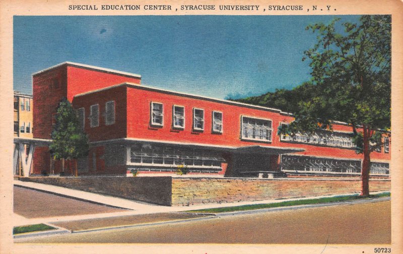 Special Education Center, Syracuse Univ., Syracuse, N.Y., Early Postcard, Unused
