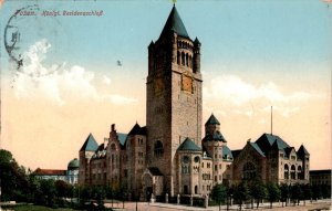 Posen, Königl. Residenzschloß, Miss Annie Manly, Postcard