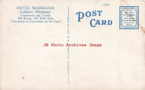 MS, Gulfport, Mississippi, Markham Hotel, Exterior View, EC Kropp No 22202 