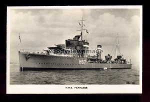 na7310 - Royal Navy Warship - HMS Fearless H67 - postcard