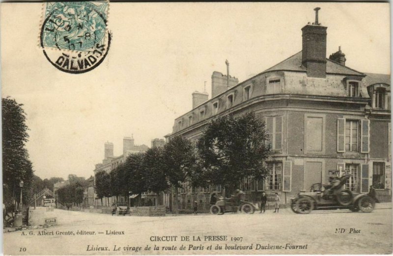 CPA Circuit de la Presse 1907 LISIEUX virage de la route de Paris (809546)