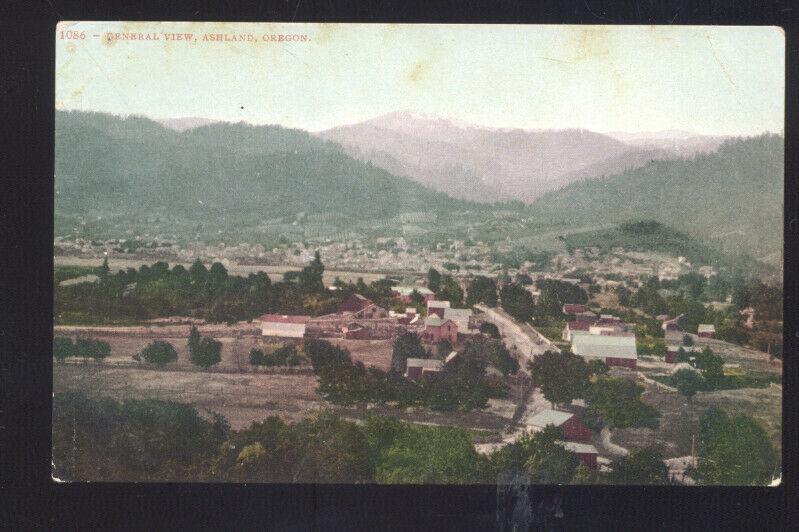 ASHLAND OREGON BIRDSEYE VIEW VINTAGE POSTCARD