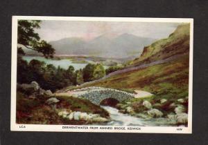 UK England British Keswick Derwentwater From Bridge, Bassenthwaite Postcard