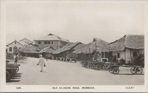 RPPC Postcard Old Klindini Road Mombasa Africa