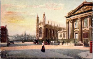 Kings College, Kings Parade, Cambridge Tuck 7150 Vintage Postcard Y64