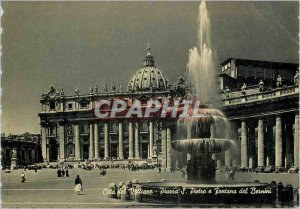 Postcard Modern Citta del Vaticano St. Peter's Square and the Fountain of Ber...