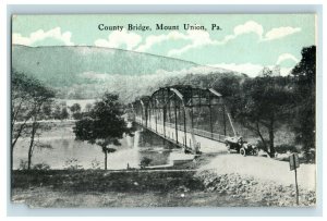 C. 1910 Blue Sky County Bridge, Mount Union, PA Postcard P50
