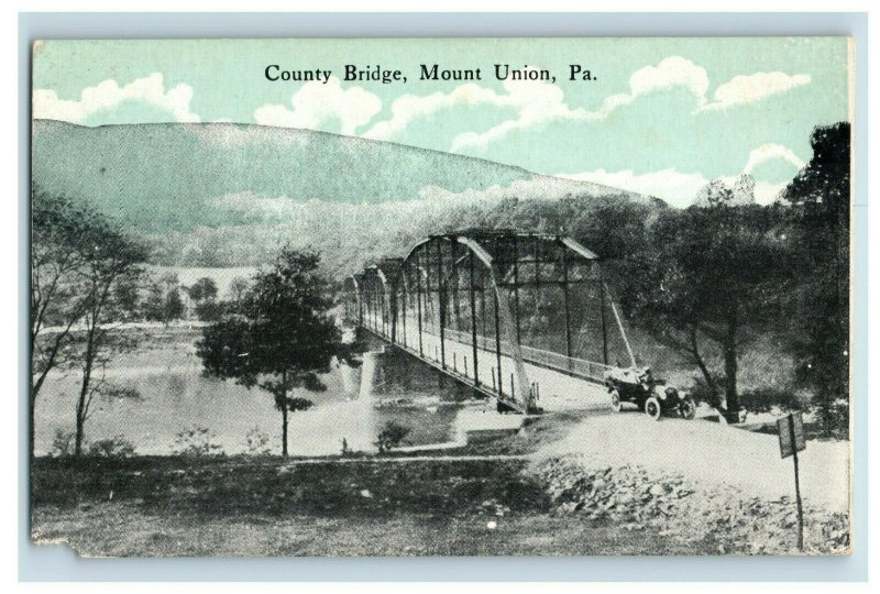 C. 1910 Blue Sky County Bridge, Mount Union, PA Postcard P50