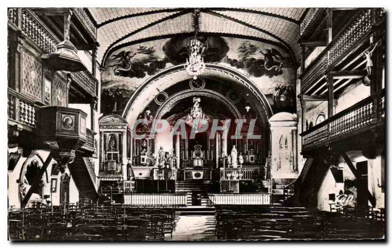 Postcard Old Sare Interior L & # 39Eglise